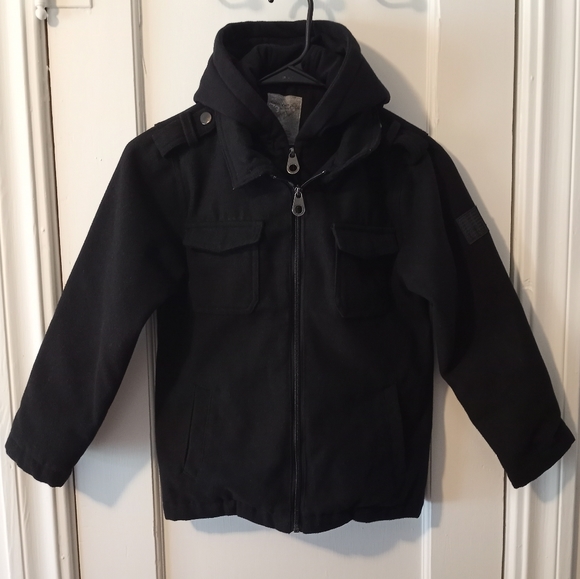 Calvin Klein Other - Boys Black Calvin Klein Hooded Coat Size 7